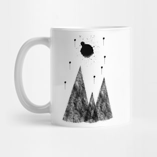 Full Moon and Stars high above the Mountains Abstract Mug